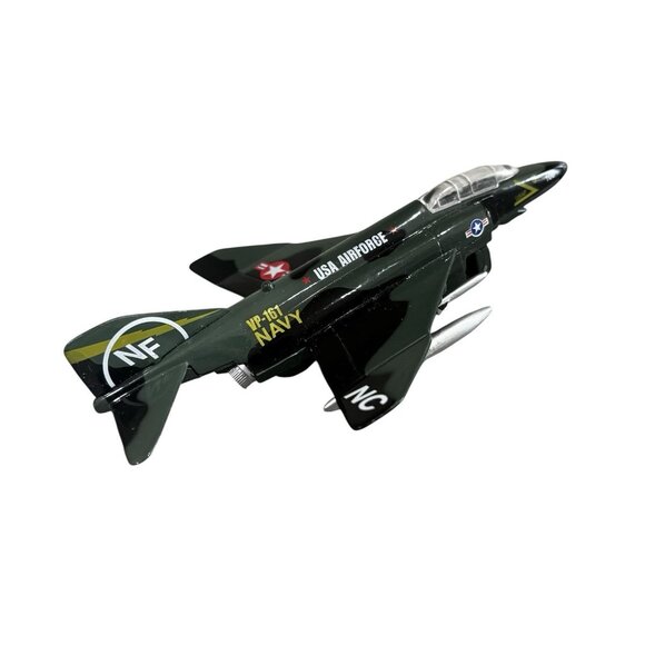 8" Black Air Force SR-71A Blackbird Die Cast Jet Plane Toy Pull Back Action Gift - Picture 1 of 6